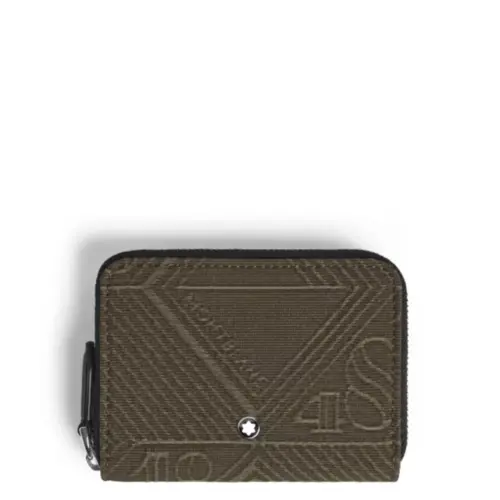 Montblanc 4810 Jacquard Mini Wallet 2cc With Zip – Khaki