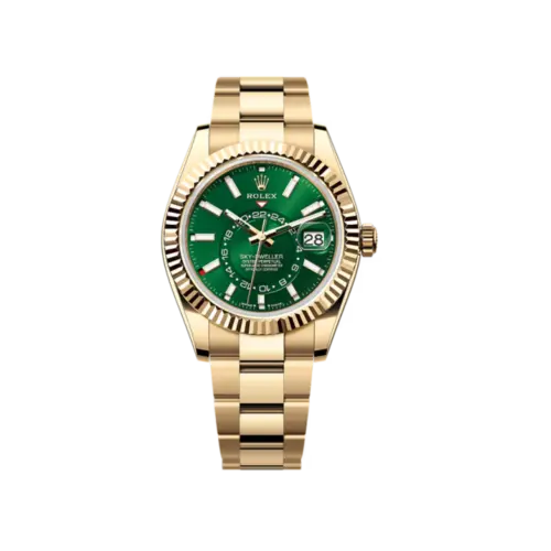 Rolex Sky-Dweller 42mm Yellow Gold Green 336938-0007