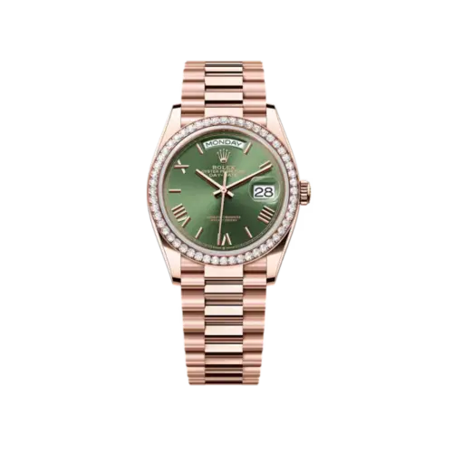 Rolex Day-Date 36 – Green Dial and Synthetic Stone Ref. 128345RBR-0085